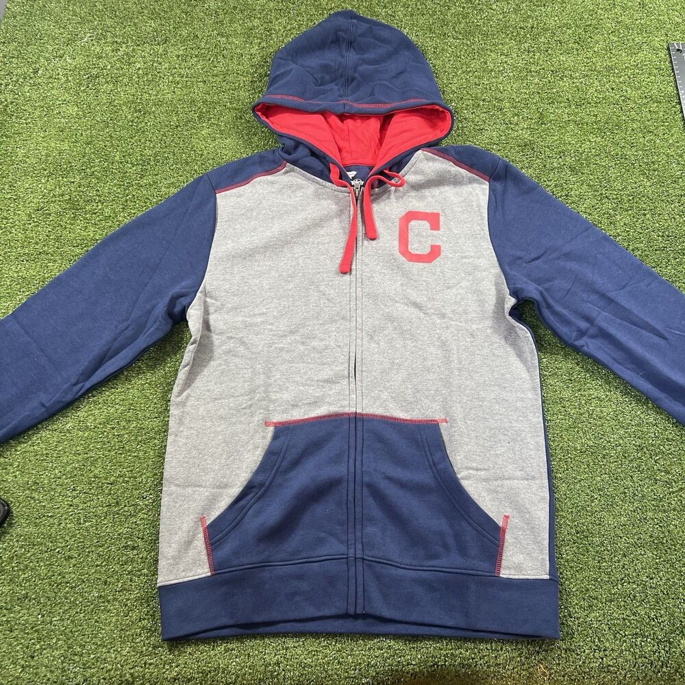 Cleveland Guardians Sweatshirt Mens M Hoodie Fleece Jacket Adult